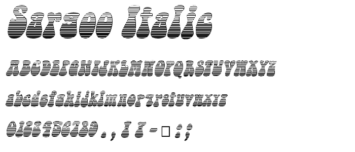 Sargoo Italic font